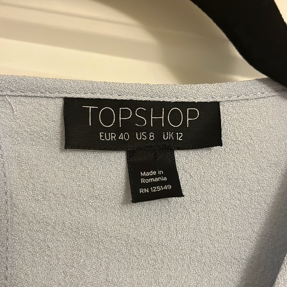 Soft Blue Wrap Dress - Picture 2 of 5